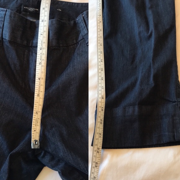 ANN TAYLOR Signature Fit Cuffed Denim Look Capris - Picture 6 of 7